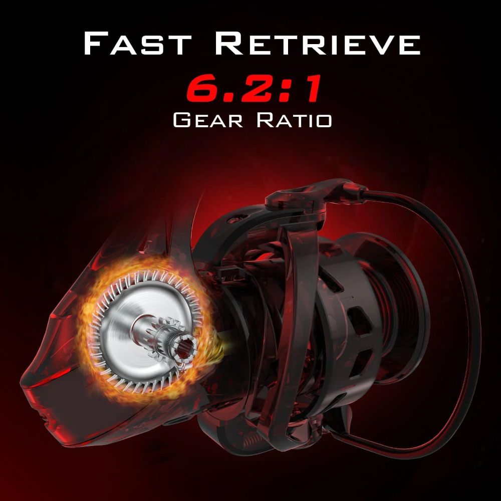 KastKing 2000 Royale Legend Glory Fishing Reel - Red by KastKing - Image 6