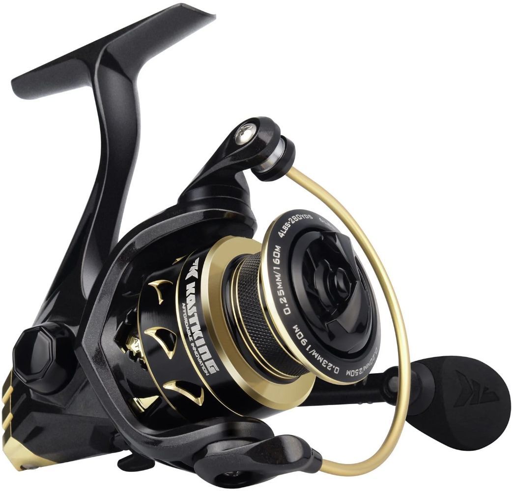 KastKing 1000 Valiant Eagle Spinning Reel Gold - Black/Gold by KastKing - Refurbished - Premium condition - US$39.98