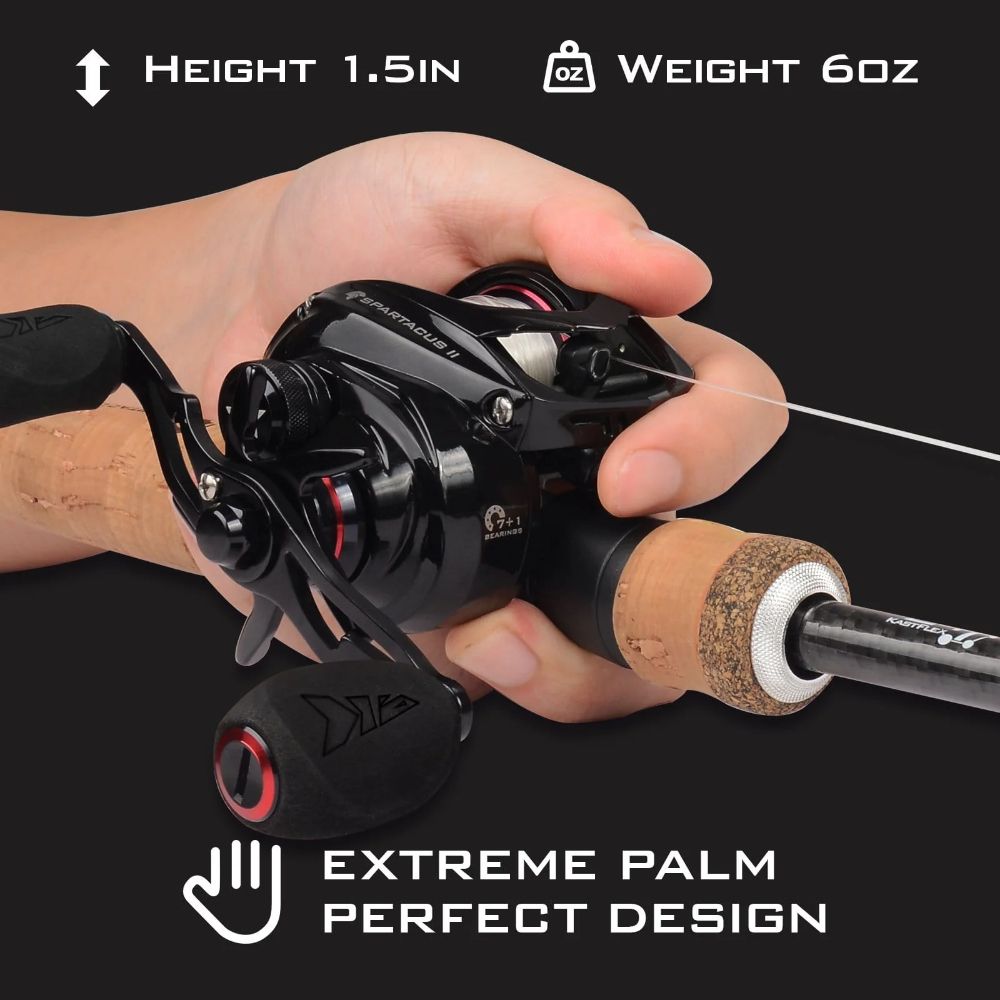 KastKing Spartacus II Baitcasting Reel (Right Handed) - Black by KastKing - Image 3