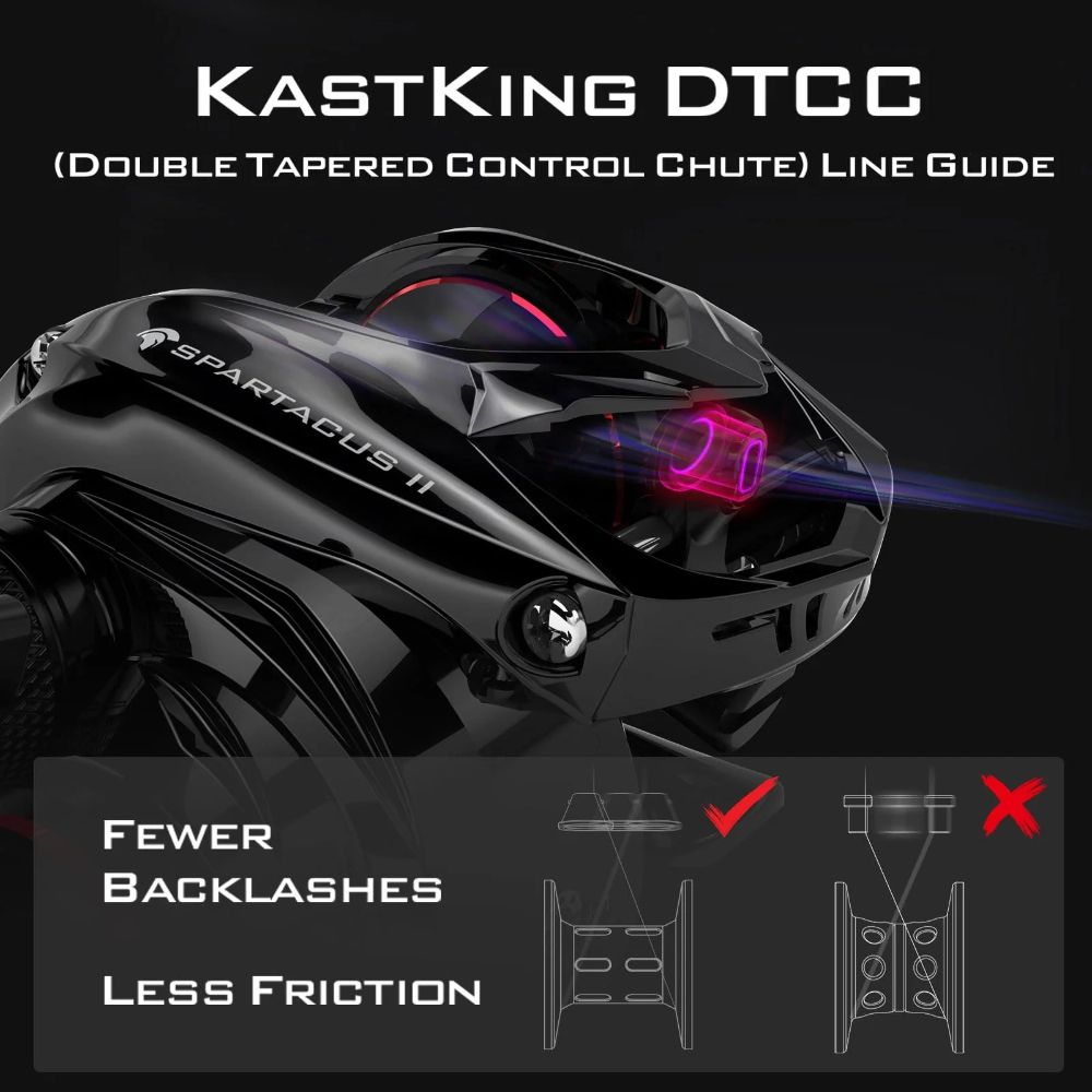 KastKing Spartacus II Baitcasting Reel (Right Handed) - Black by KastKing - Image 4