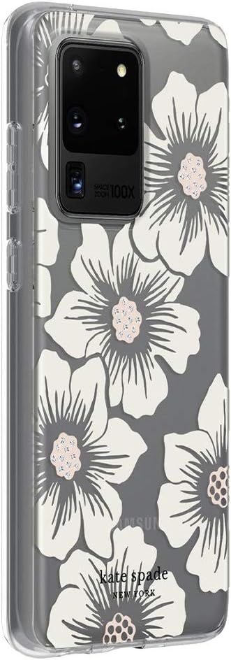 Kate Spade Defensive Hardshell Case for Samsung Galaxy S20 Ultra - White Hollyhock Floral Clear by Kate Spade - Image 2