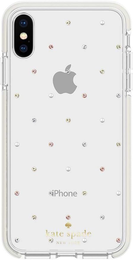 Kate Spade Defensive Hardshell Phone Case for iPhone XS and X - Clear / Pin Dot Gems by Kate Spade - Refurbished - Brand New condition - Image 2