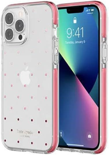 Kate Spade Defensive Phone Case for iPhone 13 Pro Max - Pin Dot Ombre Pink/Clear by Kate Spade - Image 4