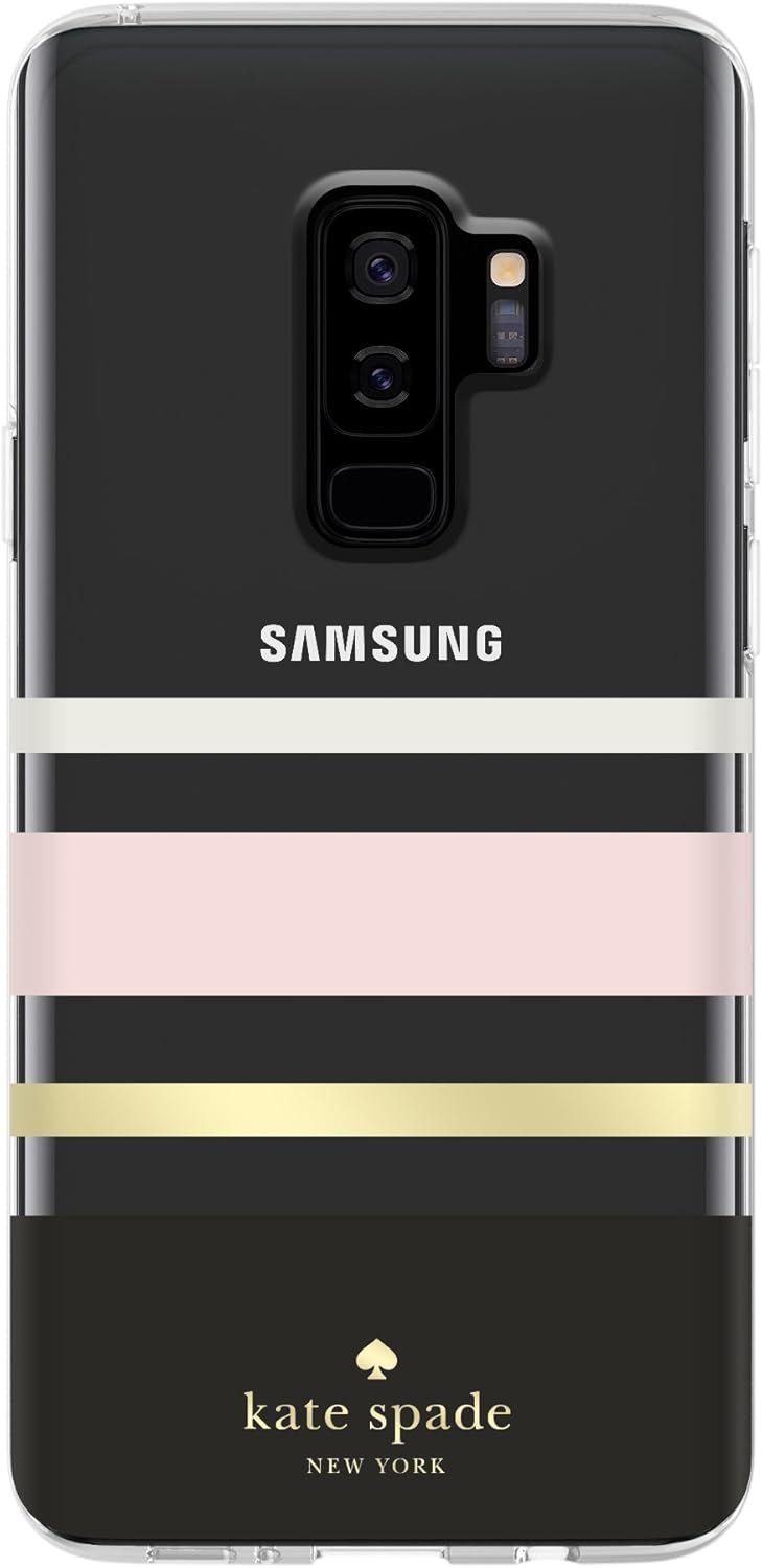 Kate Spade Flexible Hardshell Phone Case for Galaxy S9+ - Charlotte Stripe Black by Kate Spade - Refurbished - Brand New condition - US$8.78
