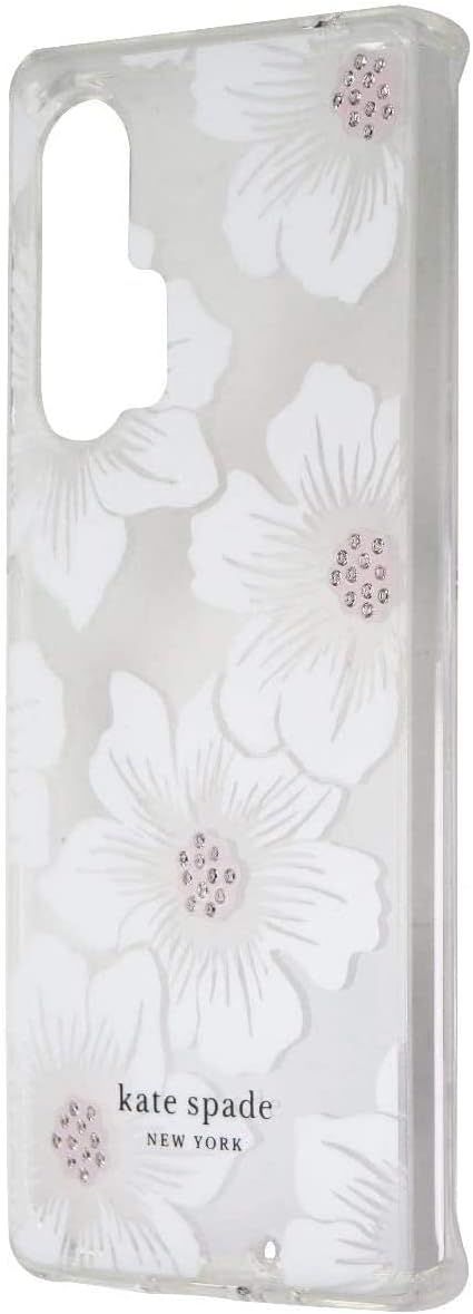 Kate Spade Hard Phone Case for Motorola Edge+ (2020) - Hollyhock Floral (Clear/Cream) by Kate Spade - Refurbished - Like New condition - Image 2