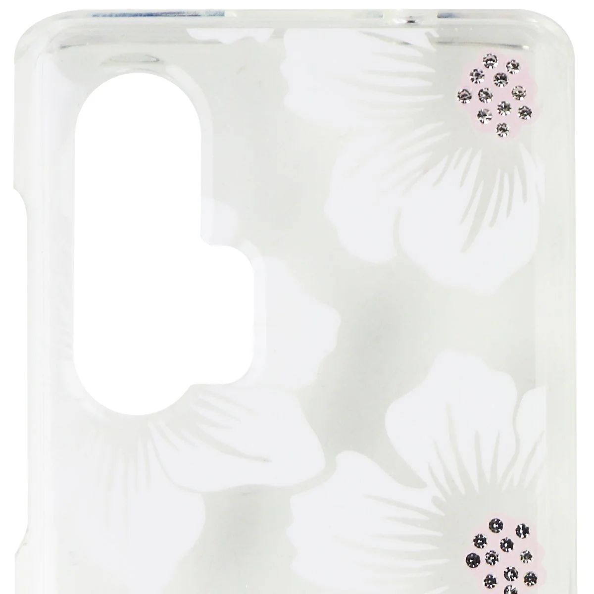 Kate Spade Hard Phone Case for Motorola Edge+ (2020) - Hollyhock Floral (Clear/Cream) by Kate Spade - Refurbished - Like New condition - Image 3