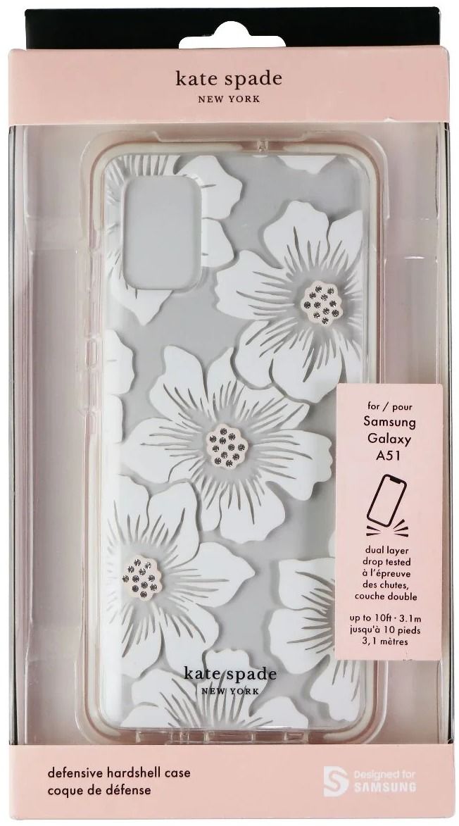 Kate Spade Hardshell Case for Galaxy A51 - Clear/White Flowers by Kate Spade - Refurbished - Brand New condition - Image 2