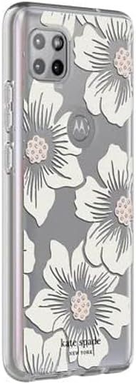 Kate Spade Hardshell Phone Case for Motorola One 5G Ace - Hollyhock Floral Clear by Kate Spade - Refurbished - Brand New condition - Image 2