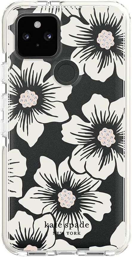 Kate Spade New York Defensive Hardshell Phone Case for Google Pixel 5 - Hollyhock Floral Clear/Cream by Kate Spade - Refurbished - Brand New condition - US$13.67