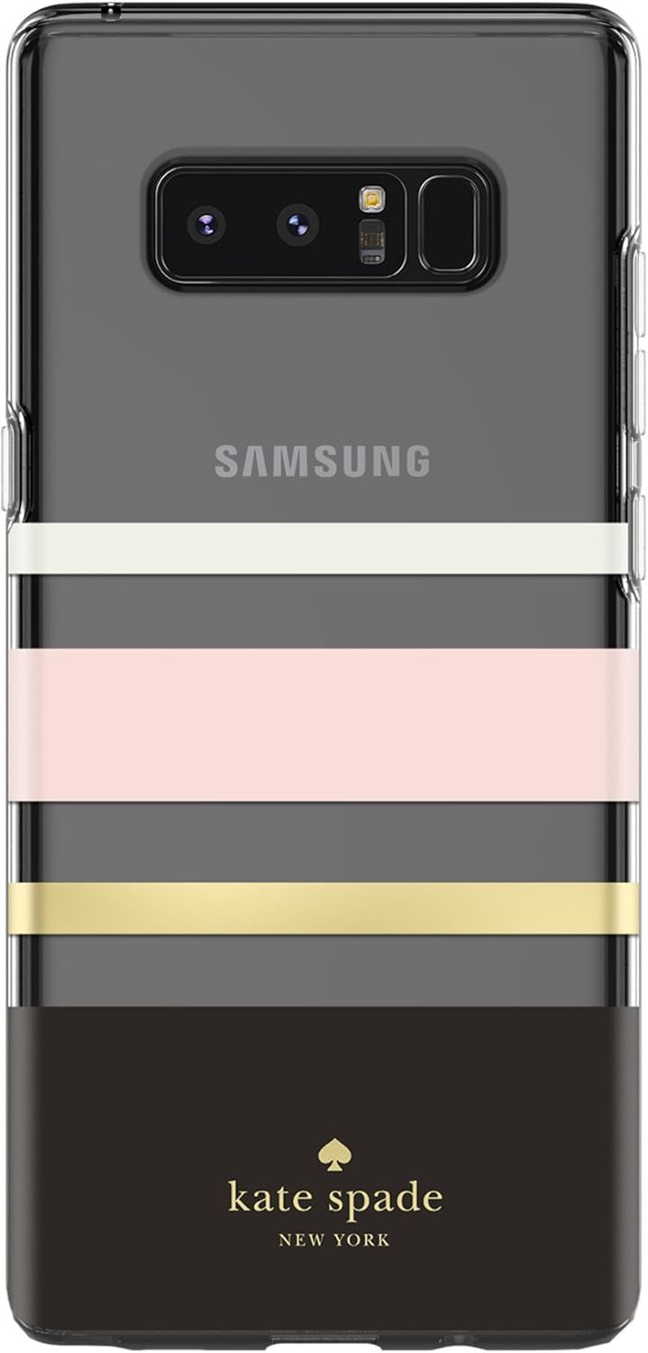 Kate Spade New York Flexible Hardshell Phone Case for Galaxy Note 8 - Charlotte Stripe Black / Blush / Gold by Kate Spade New York - Refurbished - Brand New condition - Image 2