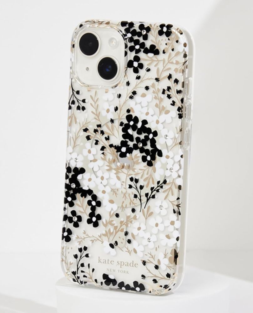 Kate Spade New York Phone Case with MagSafe for iPhone 15 Plus - Multi Floral Black & White - Brand New by Kate Spade - Image 5