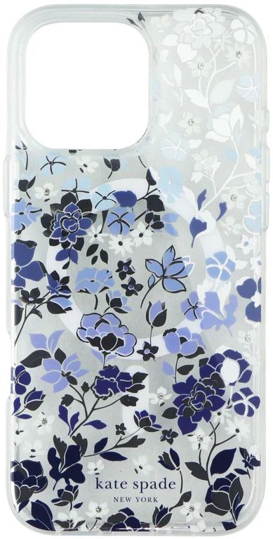 Kate Spade Phone Case with MagSafe for iPhone 16 Pro - Flowerbed Blue Gems by Kate Spade - Refurbished - Brand New condition - Image 3