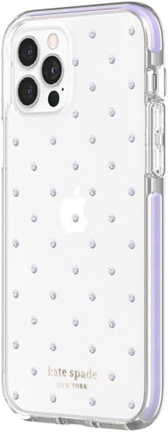 Kate Spade Protective Hardshell Phone Case for iPhone 12 Pro Max - Pin Dot Gems (Lilac Purple) by Kate Spade - Image 2
