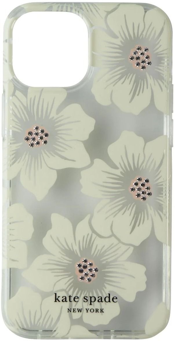 Kate Spade Protective Hardshell Phone Case for iPhone 13 mini - Hollyhock Floral Clear by Kate Spade - Image 2
