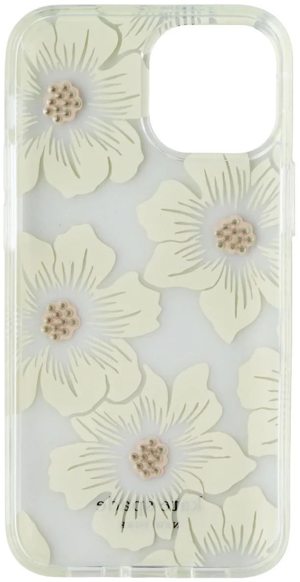 Kate Spade Protective Hardshell Phone Case for iPhone 13 mini - Hollyhock Floral Clear by Kate Spade - Image 3