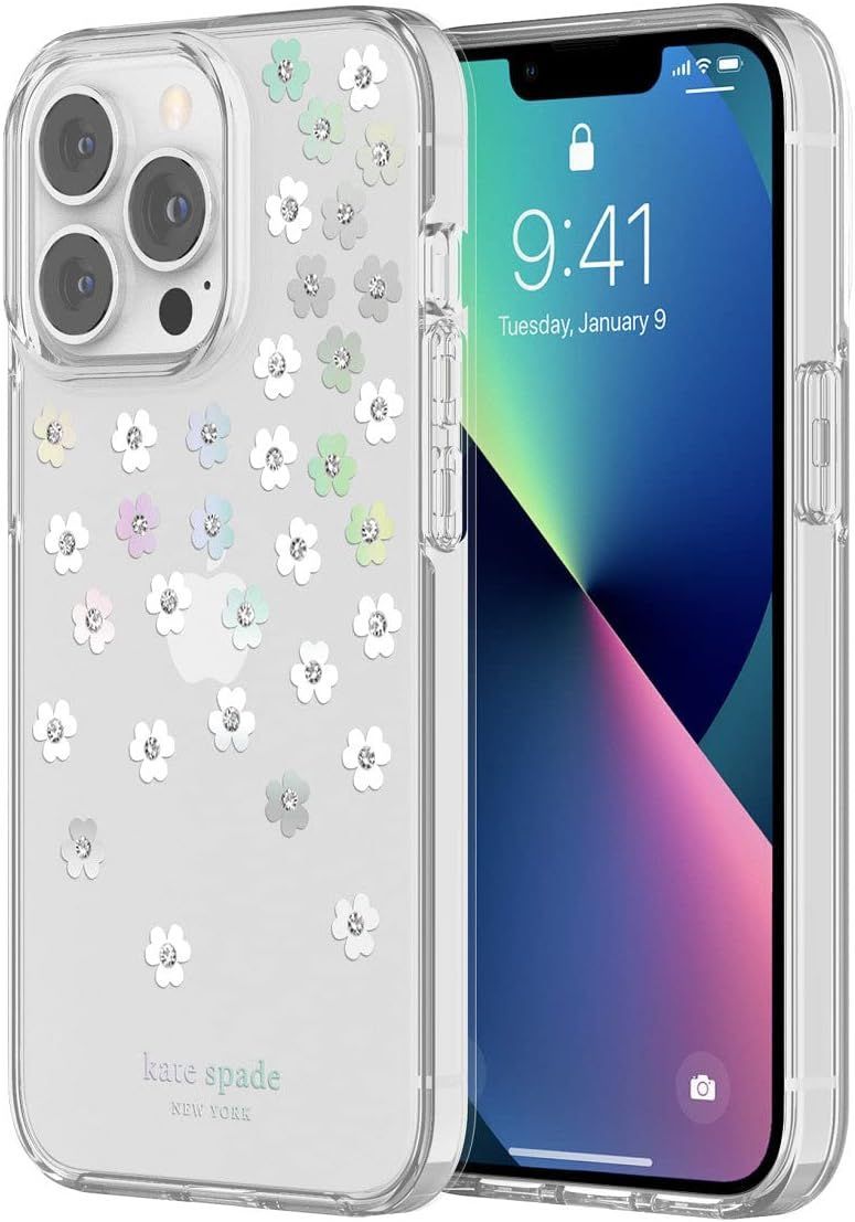 Kate Spade Protective Hardshell Phone Case for iPhone 13 Pro Max - Iridescent Scattered Flowers by Kate Spade - Refurbished - Brand New condition - Image 4
