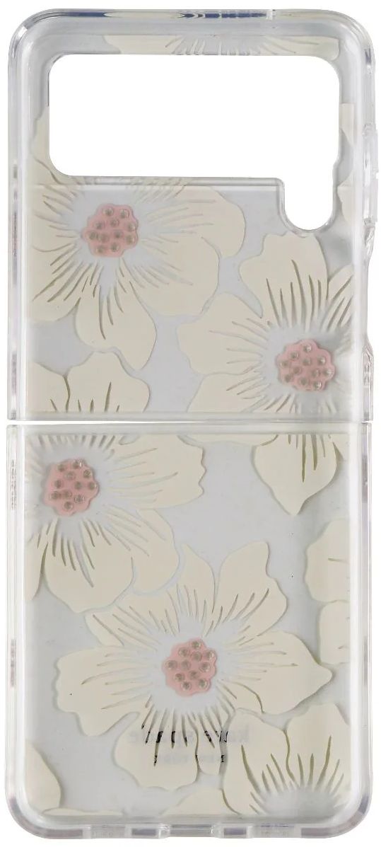 Kate Spade Protective Hardshell Phone Case for Samsung Galaxy Z Flip3 5G - Hollyhock/Clear by Kate Spade - Refurbished - Brand New condition - Image 3