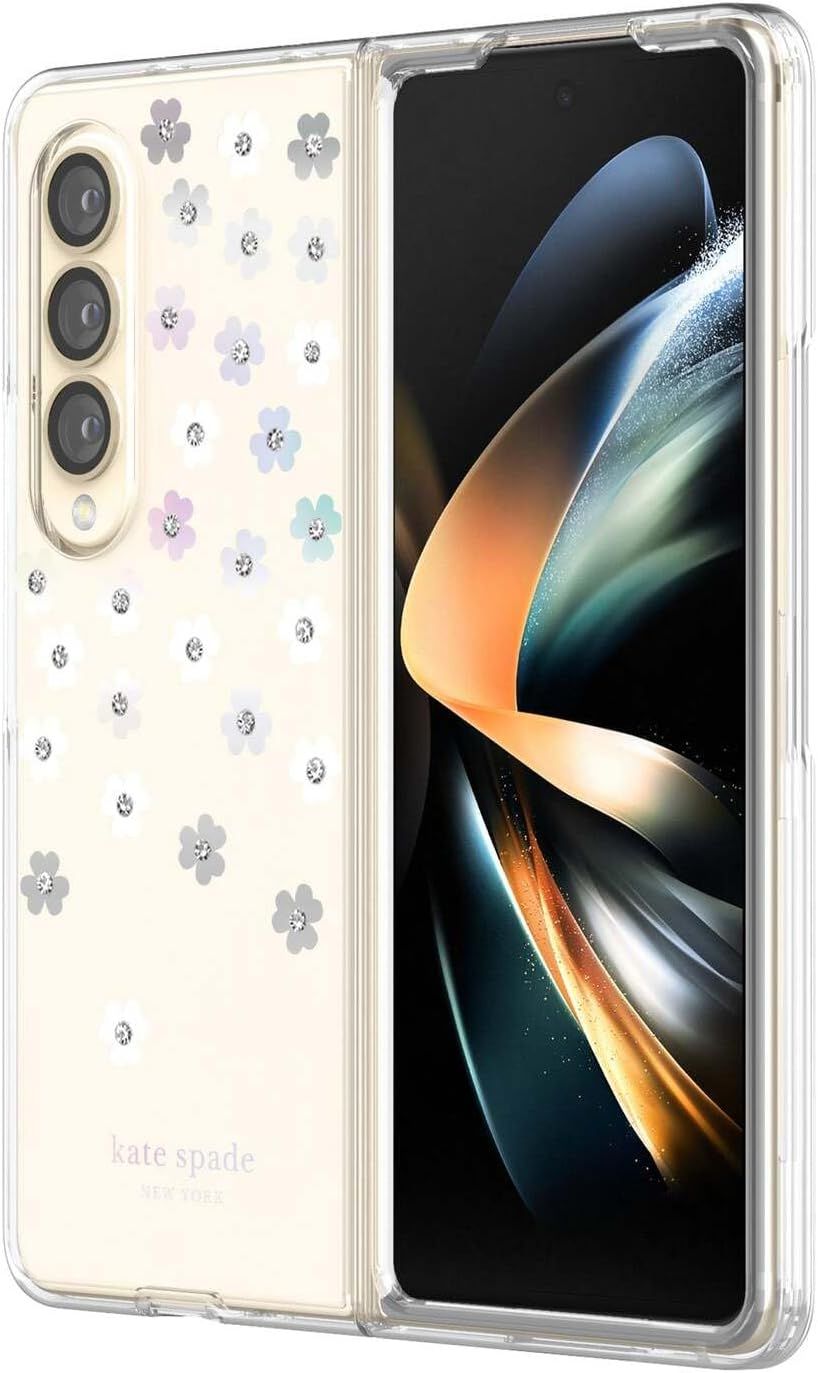 Kate Spade Protective Hardshell Phone Case for Samsung Galaxy Z Fold4 - Scattered Flowers by Kate Spade - Refurbished - Premium condition - US$8.75