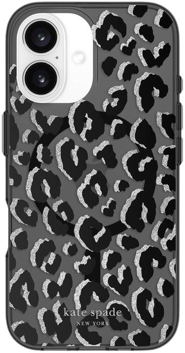 Kate Spade Protective Phone Case with MagSafe for iPhone 16 - Black City Leopard by Kate Spade - Refurbished - Brand New condition - Image 2