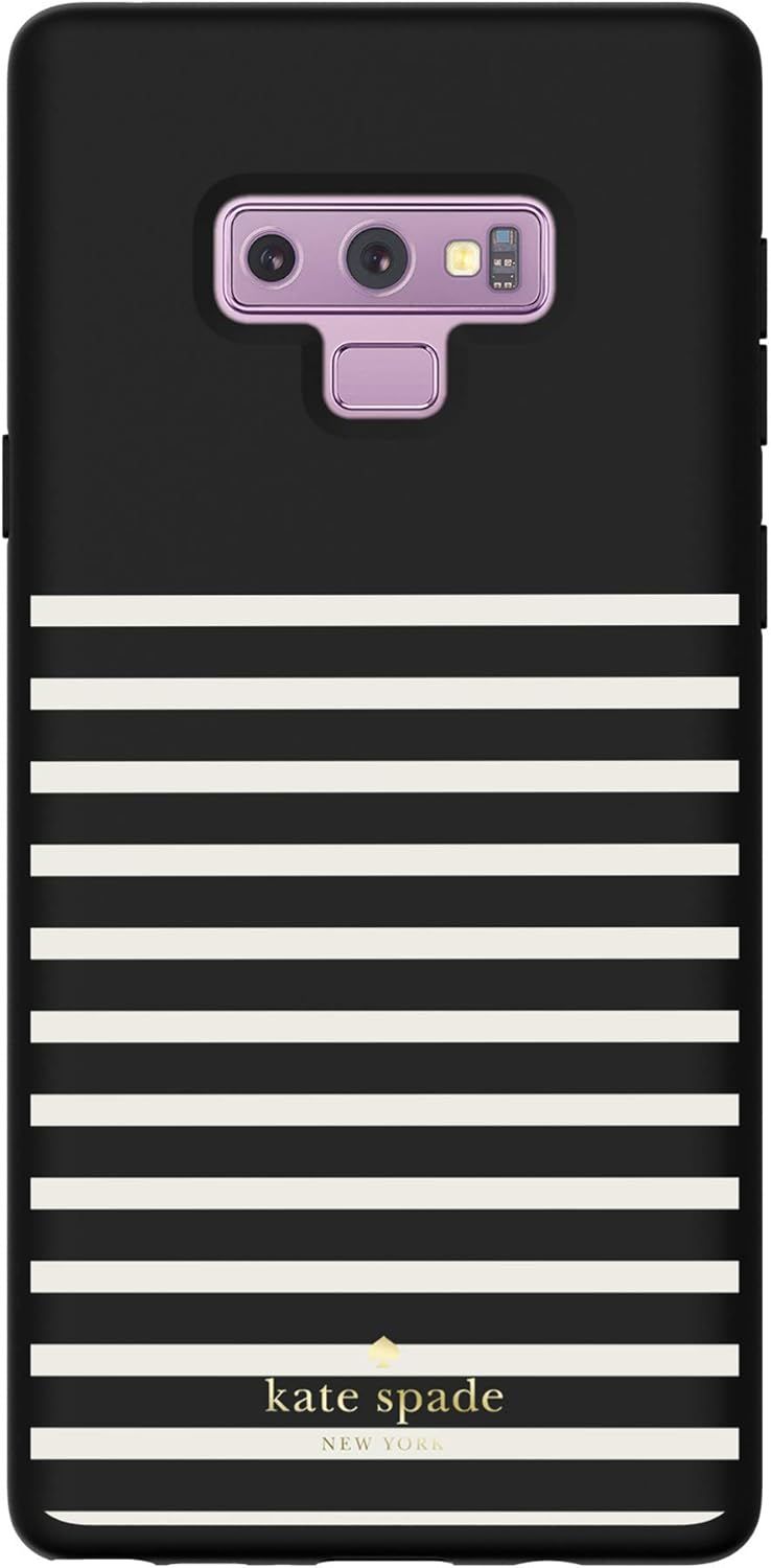 Kate Spade Soft Touch Phone Case for Samsung Galaxy Note9 - Feeder Stripe Black/Cream by Kate Spade - Refurbished - Brand New condition - US$13.93