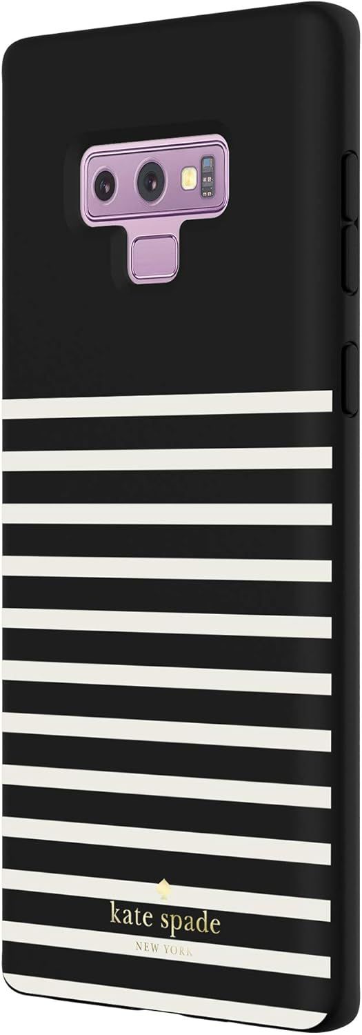 Kate Spade Soft Touch Phone Case for Samsung Galaxy Note9 - Feeder Stripe Black/Cream by Kate Spade - Image 3