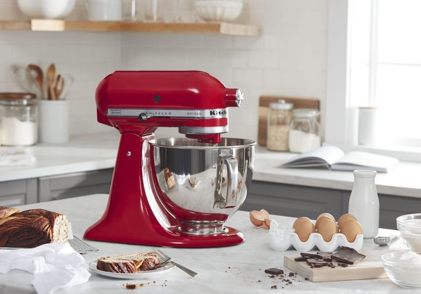 KitchenAid Artisan Series 5 Quart Tilt-Head Stand Mixer KSM150PS - Empire Red by KitchenAid - Image 5