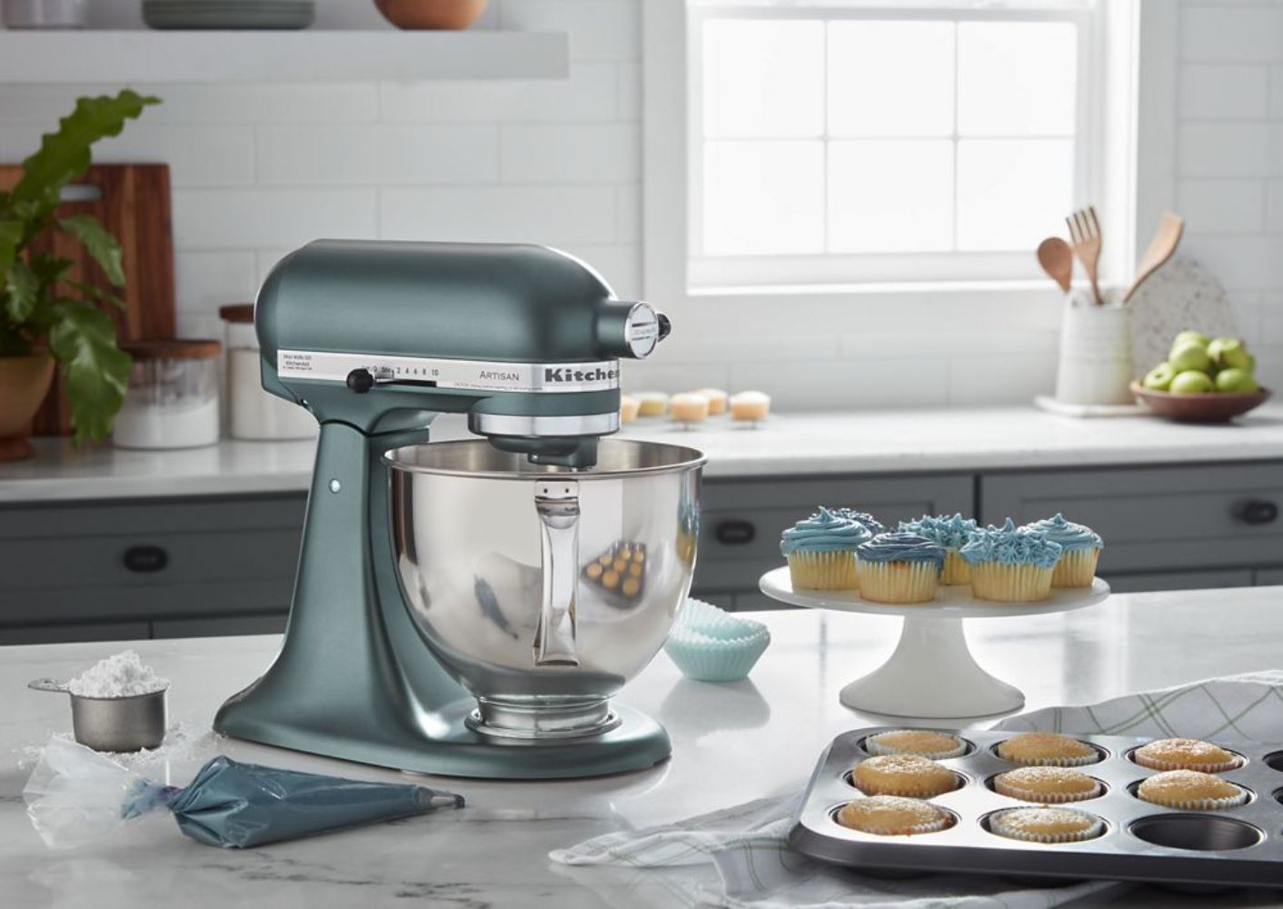 KitchenAid Artisan Series 5 Quart Tilt-Head Stand Mixer KSM150PS - Juniper by KitchenAid - Image 4