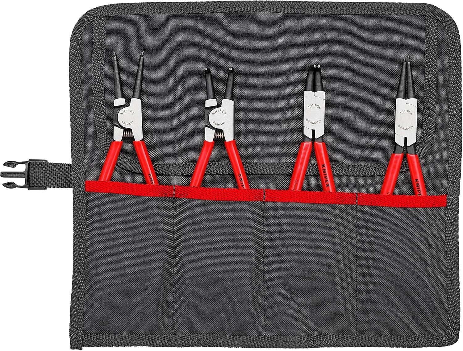 Knipex 00 19 56 4-Piece Circlip Pliers Set - Black/Red by Knipex - Refurbished - Premium condition - US$102.93