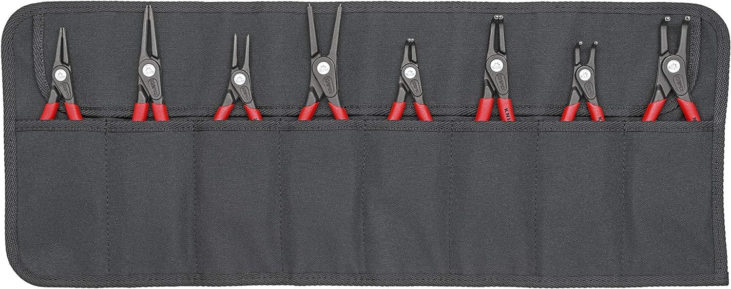 Knipex 00 19 58 V02 8-Piece Circlip Pliers Set - Black/Red by Knipex - Refurbished - Like New condition - US$216.92