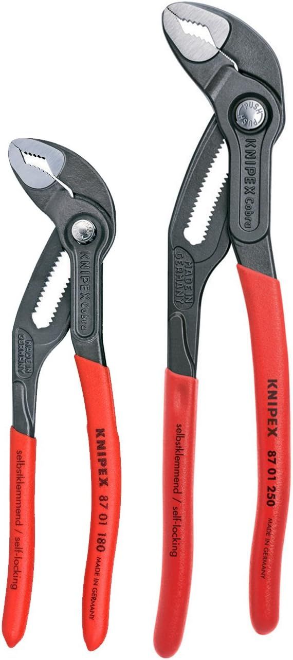 Knipex 00 31 20 V01 US 2Pcs Cobra Water Pump Pliers Set - Black/Red by Knipex - Refurbished - Premium condition - US$87.89