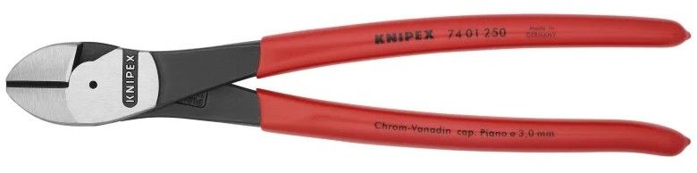 Knipex 74 01 250 10" High Leverage Diagonal Cutters - Black/Red by Knipex - Refurbished - Premium condition - US$54.39