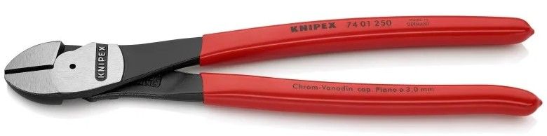 Knipex 74 01 250 10" High Leverage Diagonal Cutters - Black/Red by Knipex - Image 2