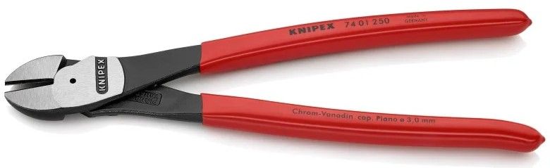 Knipex 74 01 250 10" High Leverage Diagonal Cutters - Black/Red by Knipex - Image 3