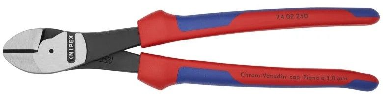 Knipex 74 02 250 10" High Leverage Diagonal Cutters - Black/Red by Knipex - Refurbished - Premium condition - US$60.43