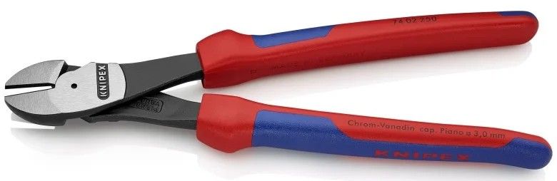 Knipex 74 02 250 10" High Leverage Diagonal Cutters - Black/Red by Knipex - Refurbished - Like New condition - Image 3