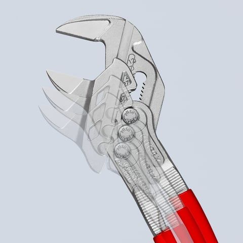Knipex 86 03 250 10" Pliers Wrench - Silver/Red by Knipex - Image 3
