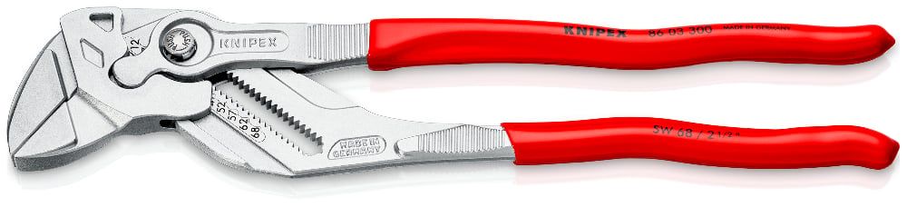 Knipex 86 03 300 12" Pliers Wrench - Silver/Red by Knipex - Refurbished - Like New condition - Image 3