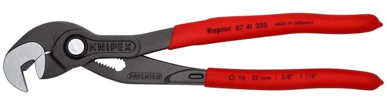 Knipex 87 41 250 10" Raptor Pliers - Black/Red by Knipex - Refurbished - Premium condition - US$56.04