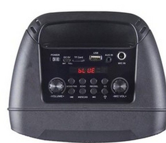 Kodak PRPS-1775 Double-Woofer Party Tower Speaker with Microphone - Black by Kodak - Image 2