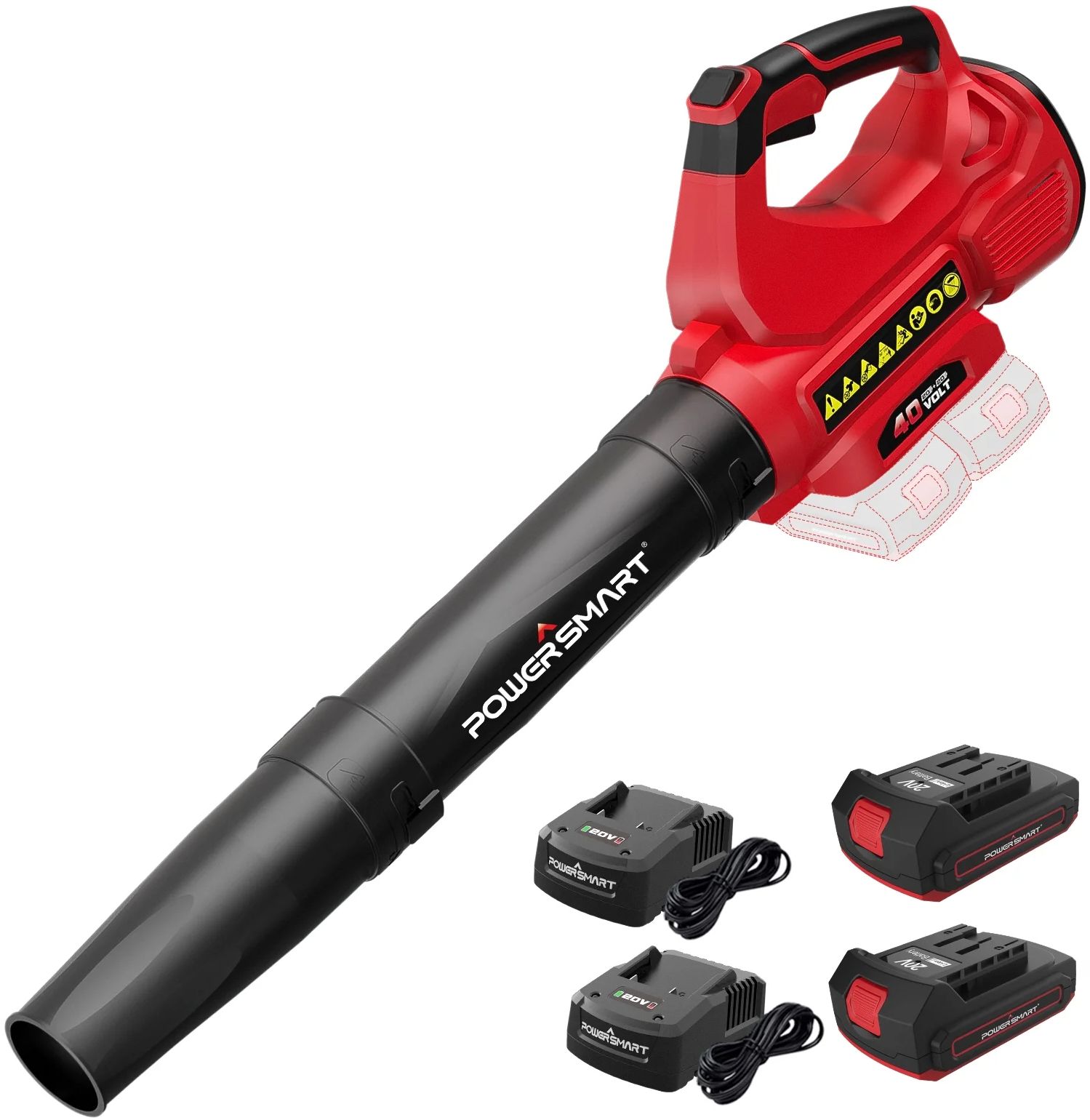 KongMad Cordless Electric Leaf Blower CFJ10-MT - Red by KongMad - Refurbished - Very Good condition - US$43.16