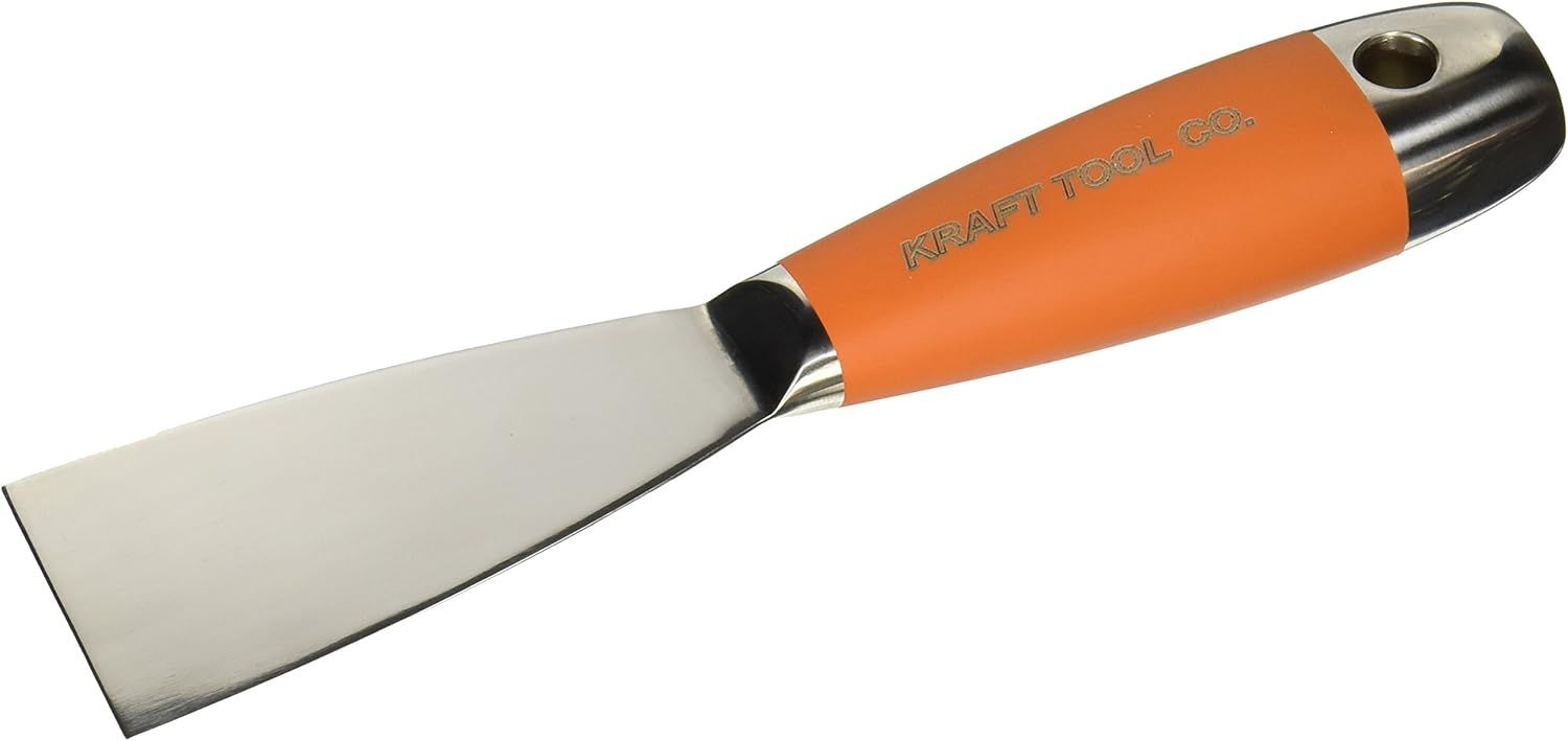 Kraft Tool Co. Elite Series(TM) All Stainless Steel Putty Knife with Sure Grip Handle 2" (DW728PF) - Stainless Steel by Kraft Tool Co. - Refurbished - Like New condition - Image 2