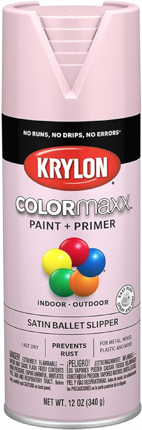 Krylon COLORmaxx Spray Paint + Primer Satin Series - Ballet Slipper by Krylon - Refurbished - Premium condition - US$21.63