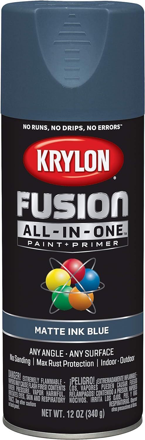 Krylon Fusion Al-in-One Paint + Primer Matte Series - Ink Blue by Krylon - Refurbished - Premium condition - US$18.35