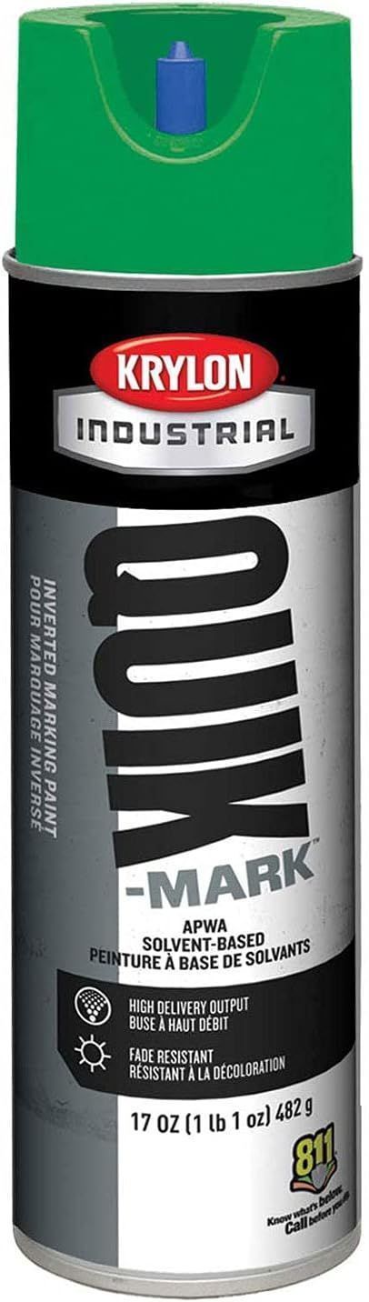 Krylon Industrial Quik-Mark Solvent-Based Inverted Marking Paint - Green by Krylon Industrial - Refurbished - Premium condition - US$122.05