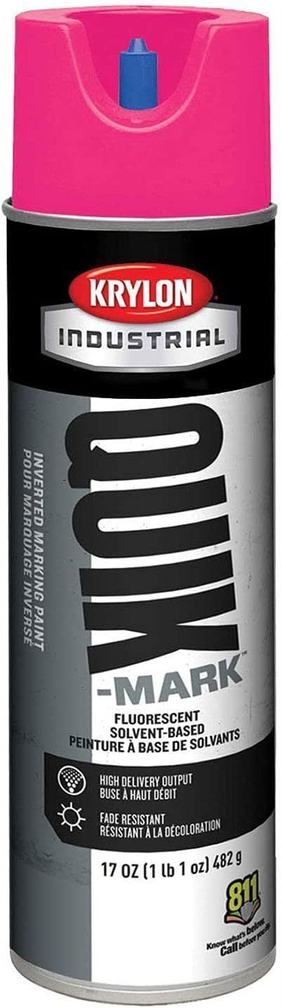 Krylon Industrial Quik-Mark Solvent-Based Inverted Marking Paint - Pink by Krylon Industrial - Refurbished - Premium condition - US$81.33