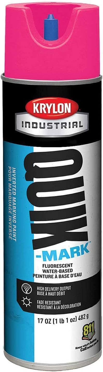 Krylon Industrial Quik-Mark Water-Based Inverted Marking Paint - Pink by Krylon Industrial - Refurbished - Premium condition - US$75.52
