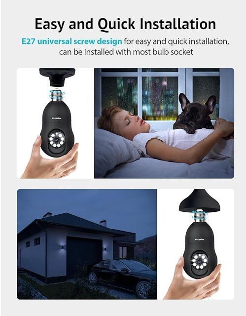 LaView Wireless Bulb Security Camera 360 degrees LV-PWL2 - Black by LaView - Refurbished - Very Good condition - Image 3