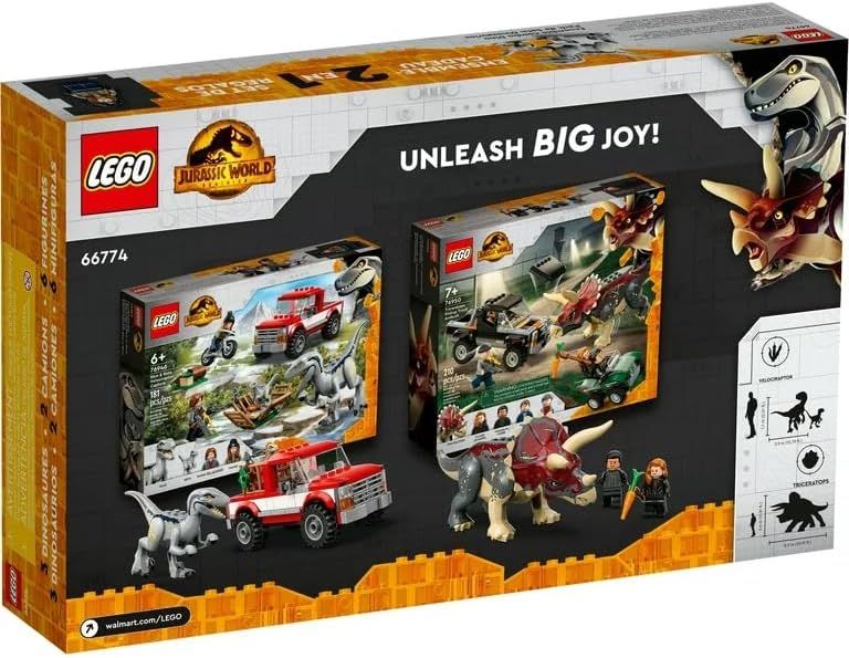 Lego Jurassic World Dinosaur Combo Pack 2-in-1 Triceratops and Velociraptor Gift Box Set - Default by Lego - Refurbished - Brand New condition - Image 2