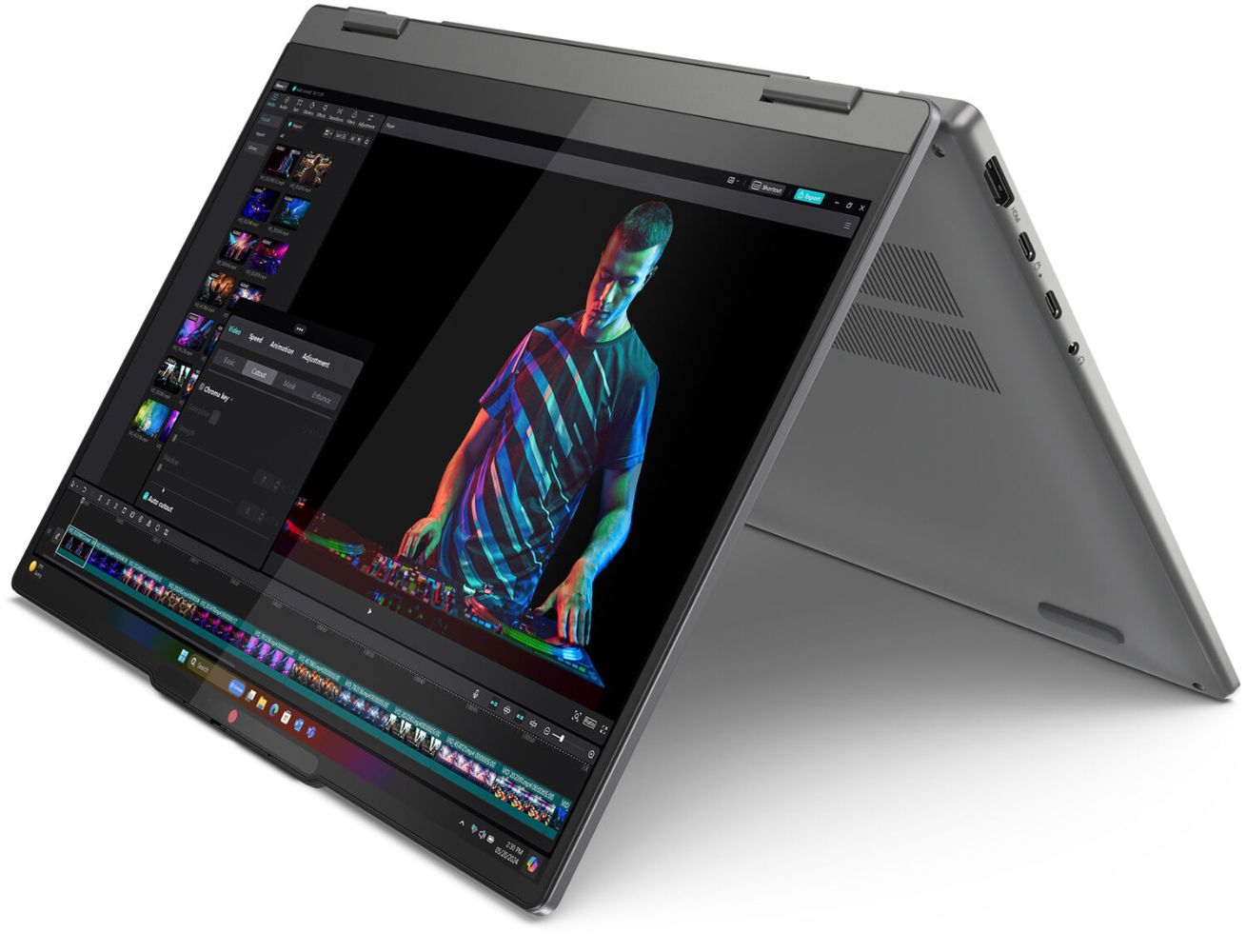 Lenovo Lenovo Ideapad Slim 5 14Q8X9 2-in-1 Laptop 14" - Snapdragon X Plus X1P42-100 3.2GHz - 16GB - 1TB - Luna Grey - 14 Inch - Very Good - Standard Battery by Lenovo - Refurbished - Very Good condition - Image 9
