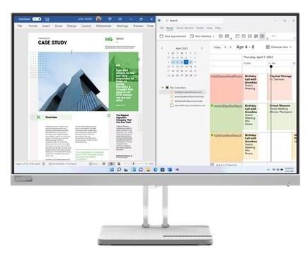 Lenovo L25e-40 LED Monitor 25" - White - 25 Inch by Lenovo - Refurbished - Premium condition - CA$187.47